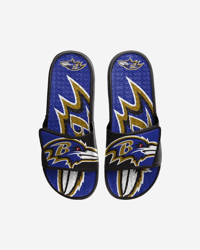 Baltimore Ravens Youth Colorblock Big Logo Gel Slide FOCO S - FOCO.com