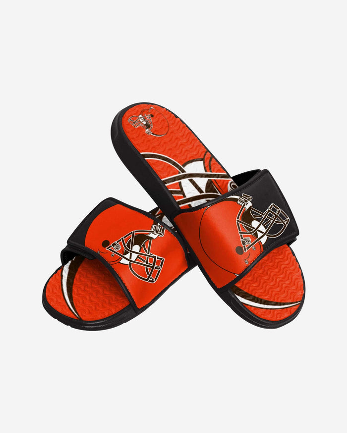 Cleveland Browns Youth Colorblock Big Logo Gel Slide FOCO - FOCO.com