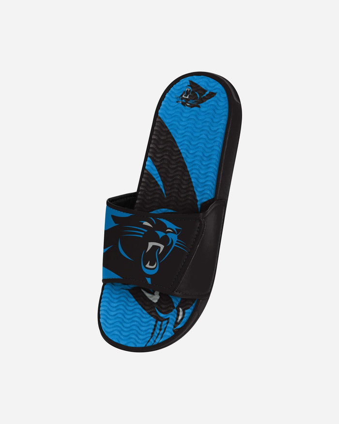 Carolina Panthers Youth Colorblock Big Logo Gel Slide FOCO - FOCO.com