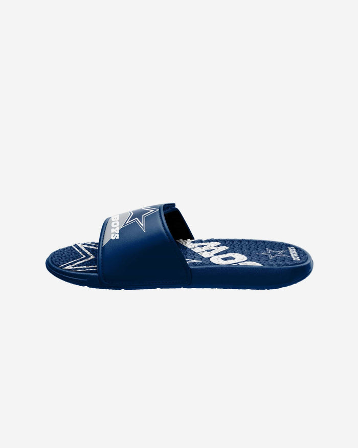 Dallas Cowboys Youth Colorblock Big Logo Gel Slide FOCO - FOCO.com