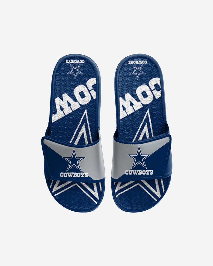 Dallas Cowboys Youth Colorblock Big Logo Gel Slide FOCO S - FOCO.com