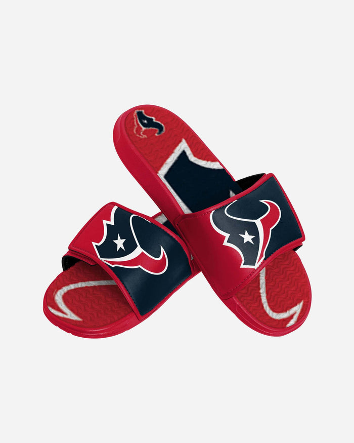 Houston Texans Youth Colorblock Big Logo Gel Slide FOCO - FOCO.com