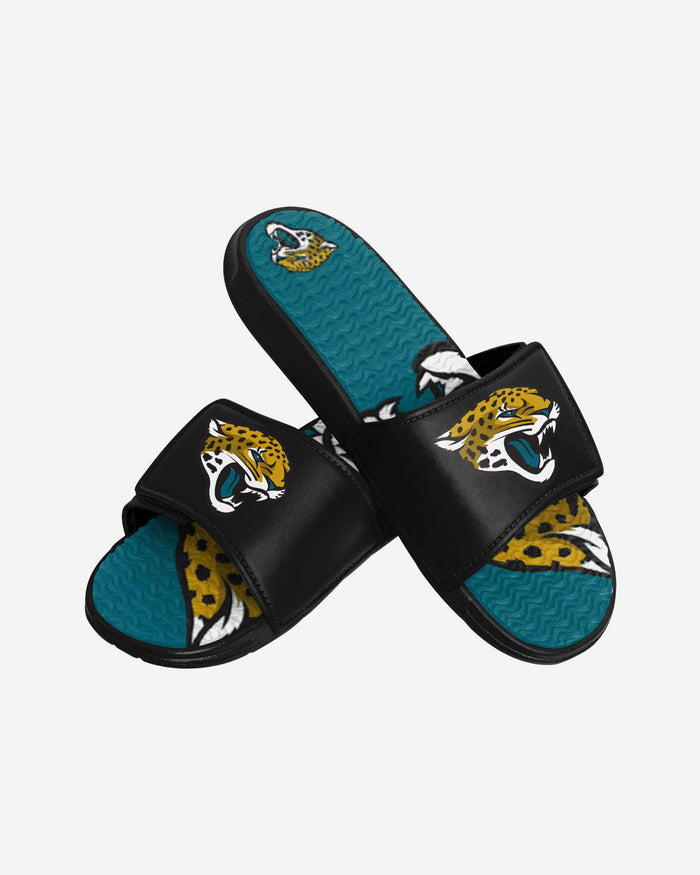 Jacksonville Jaguars Youth Colorblock Big Logo Gel Slide FOCO - FOCO.com