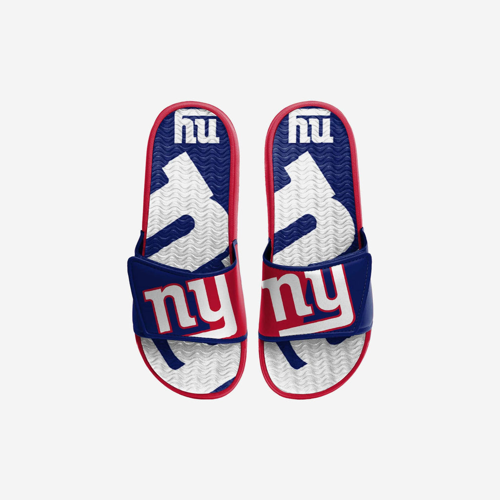 New York Giants Youth Colorblock Big Logo Gel Slide FOCO S - FOCO.com