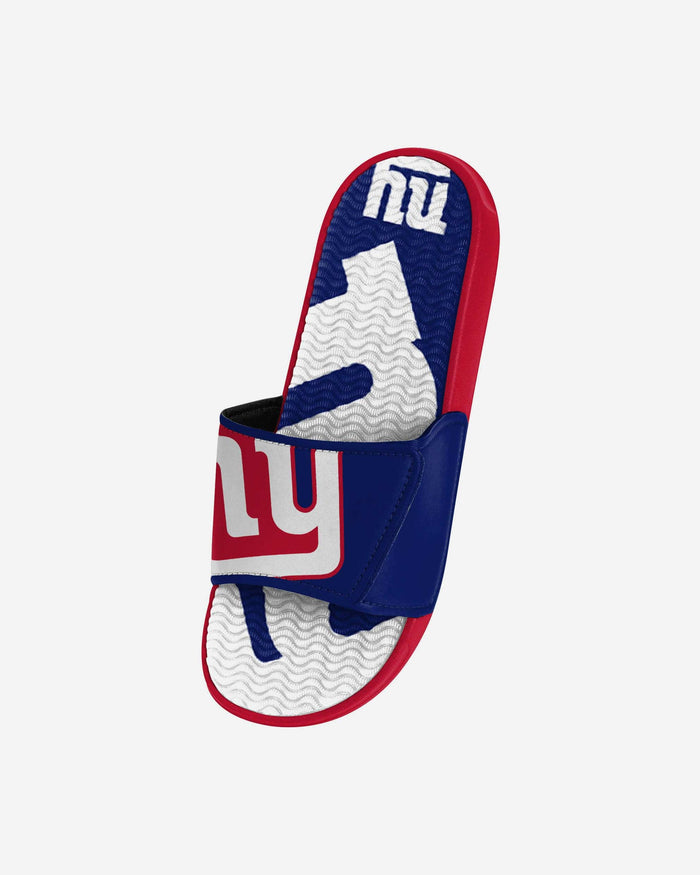 New York Giants Youth Colorblock Big Logo Gel Slide FOCO - FOCO.com