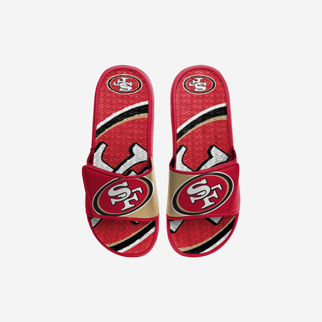 San Francisco 49ers Youth Colorblock Big Logo Gel Slide FOCO S - FOCO.com