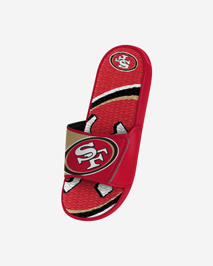 San Francisco 49ers Youth Colorblock Big Logo Gel Slide FOCO - FOCO.com