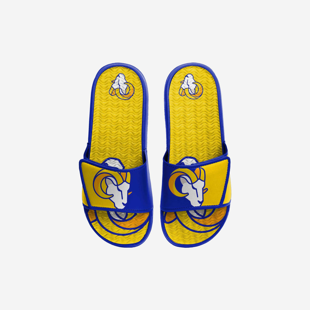 Los Angeles Rams Youth Colorblock Big Logo Gel Slide FOCO S - FOCO.com