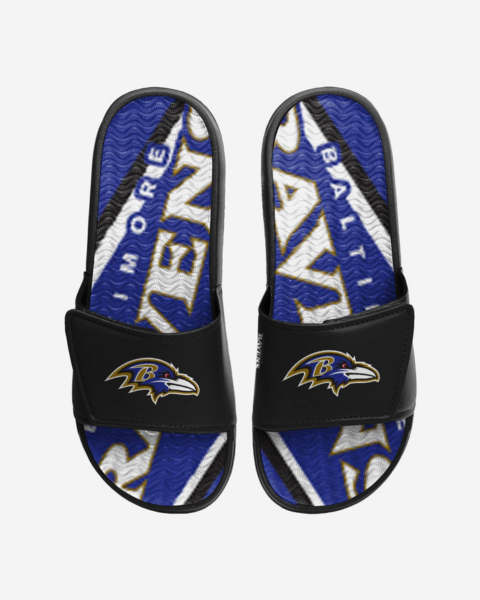 Baltimore Ravens Bold Wordmark Gel Slide FOCO S - FOCO.com