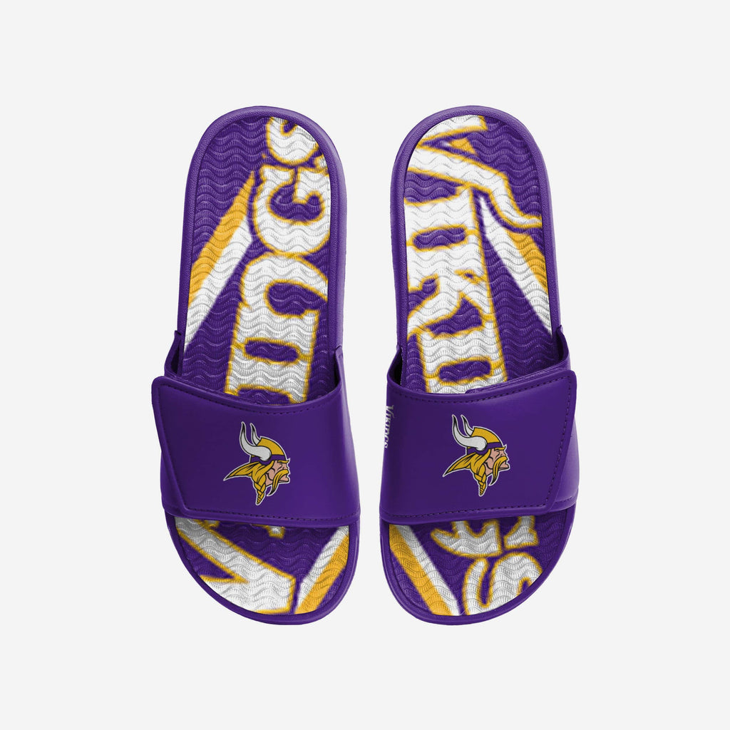 Minnesota Vikings Bold Wordmark Gel Slide FOCO S - FOCO.com