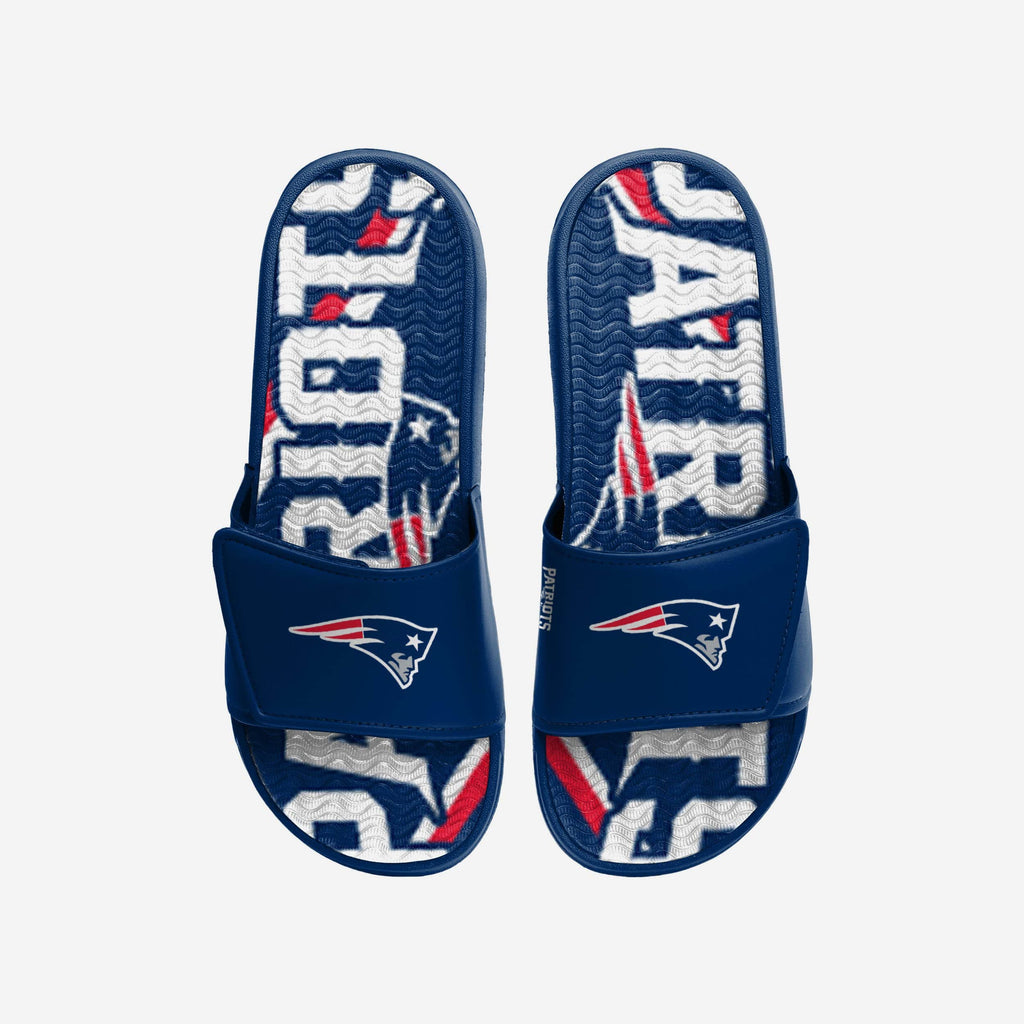 New England Patriots Bold Wordmark Gel Slide FOCO S - FOCO.com