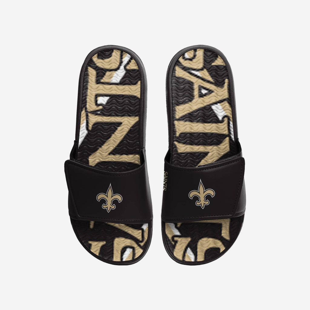 New Orleans Saints Bold Wordmark Gel Slide FOCO S - FOCO.com