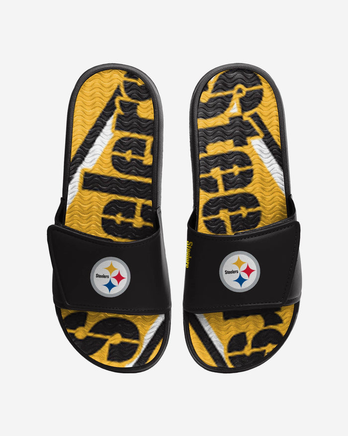 Pittsburgh Steelers Bold Wordmark Gel Slide FOCO S - FOCO.com