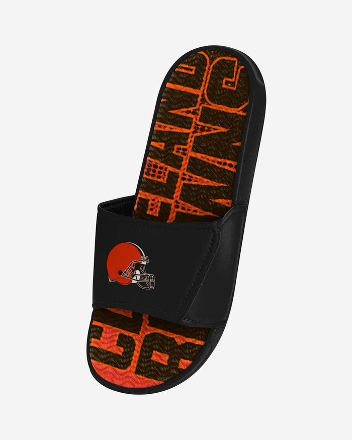 Cleveland Browns Gradient Wordmark Gel Slide FOCO - FOCO.com
