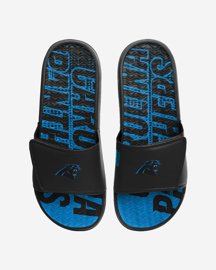 Carolina Panthers Gradient Wordmark Gel Slide FOCO S - FOCO.com