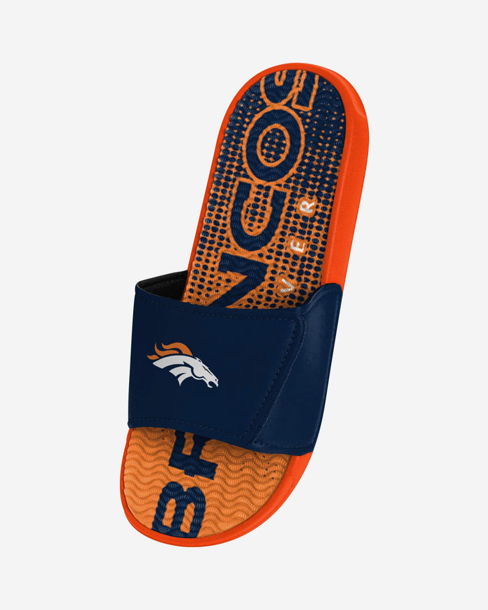 Denver Broncos Gradient Wordmark Gel Slide FOCO - FOCO.com