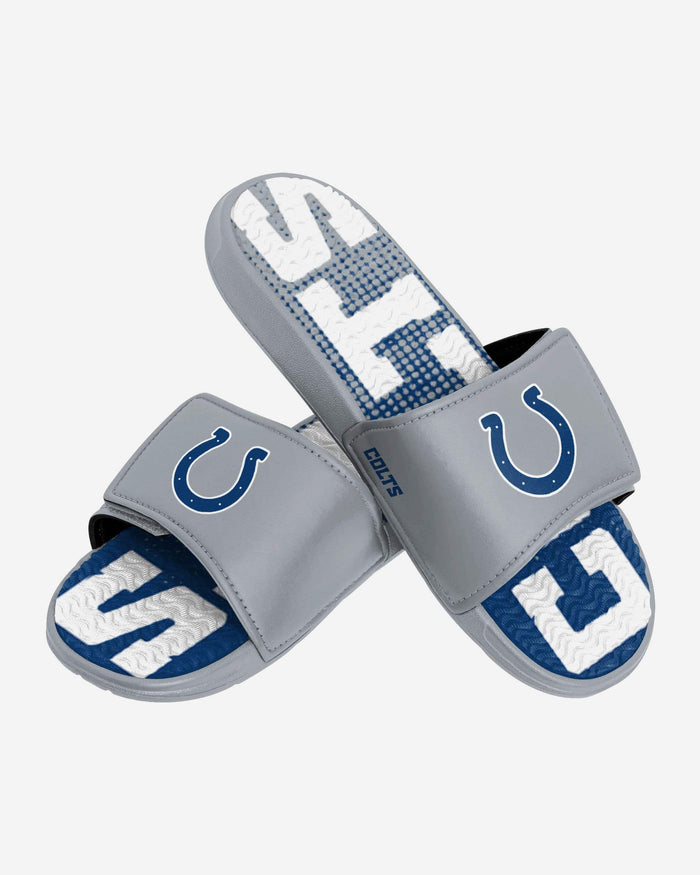 Indianapolis Colts Gradient Wordmark Gel Slide FOCO - FOCO.com