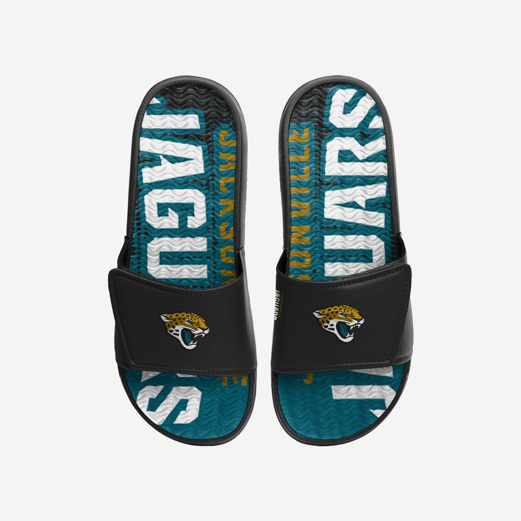 Jacksonville Jaguars Gradient Wordmark Gel Slide FOCO S - FOCO.com