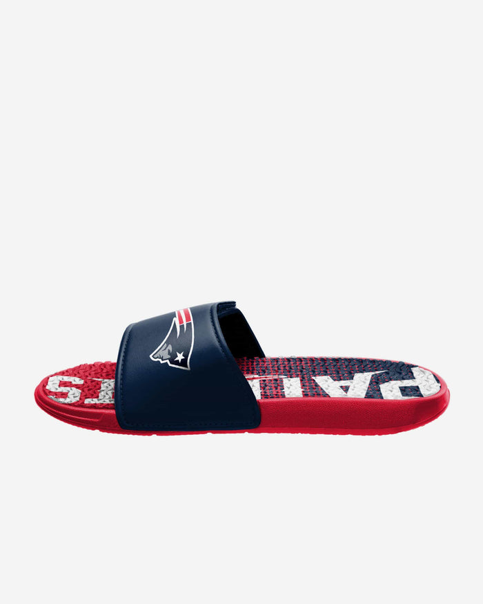 New England Patriots Gradient Wordmark Gel Slide FOCO - FOCO.com