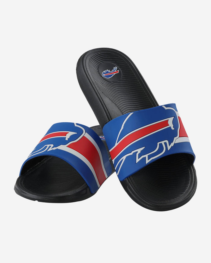 Buffalo Bills Striped Big Logo Raised Slide FOCO - FOCO.com