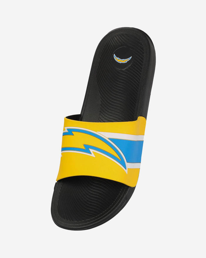 Los Angeles Chargers Striped Big Logo Raised Slide FOCO - FOCO.com