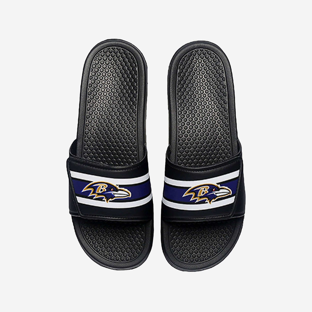 Baltimore Ravens Stripe Legacy Sport Slide FOCO S - FOCO.com