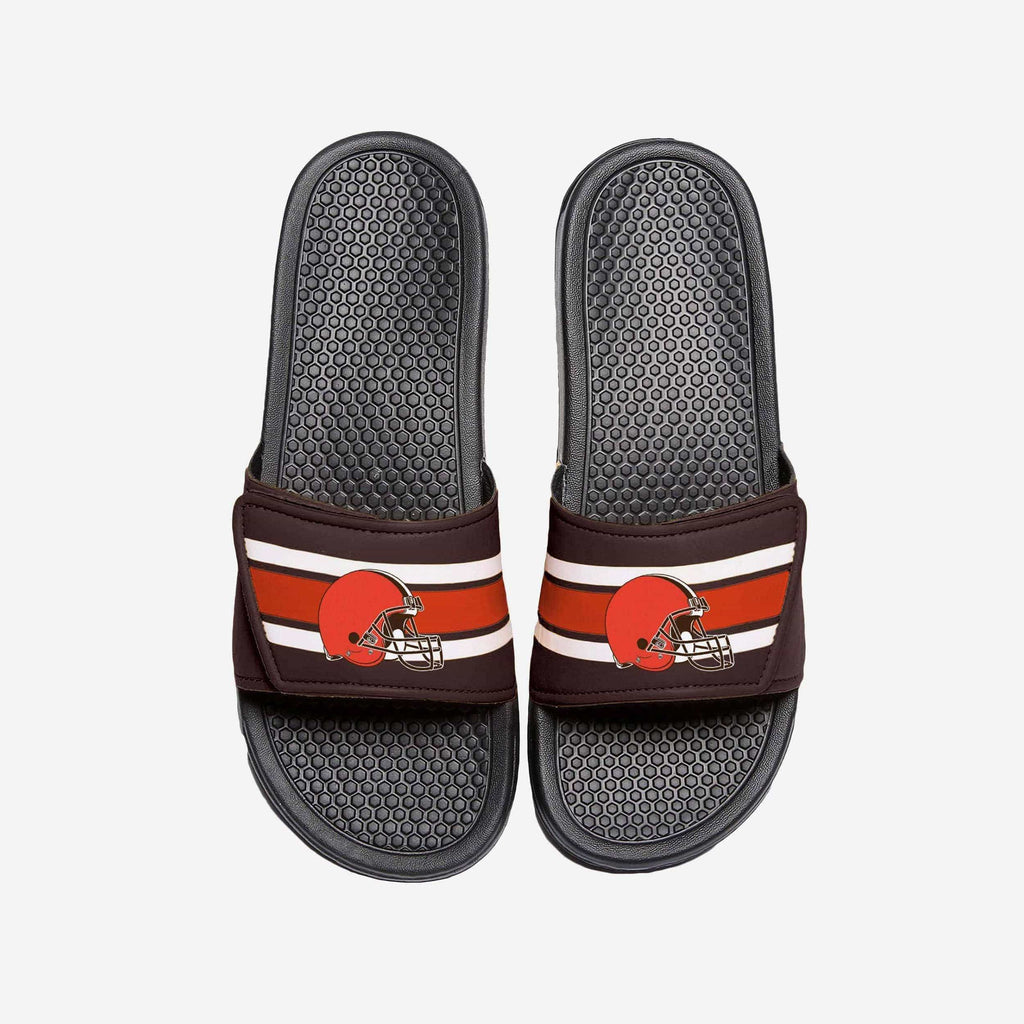 Cleveland Browns Stripe Legacy Sport Slide FOCO S - FOCO.com