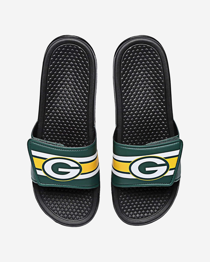 Green Bay Packers Stripe Legacy Sport Slide FOCO S - FOCO.com