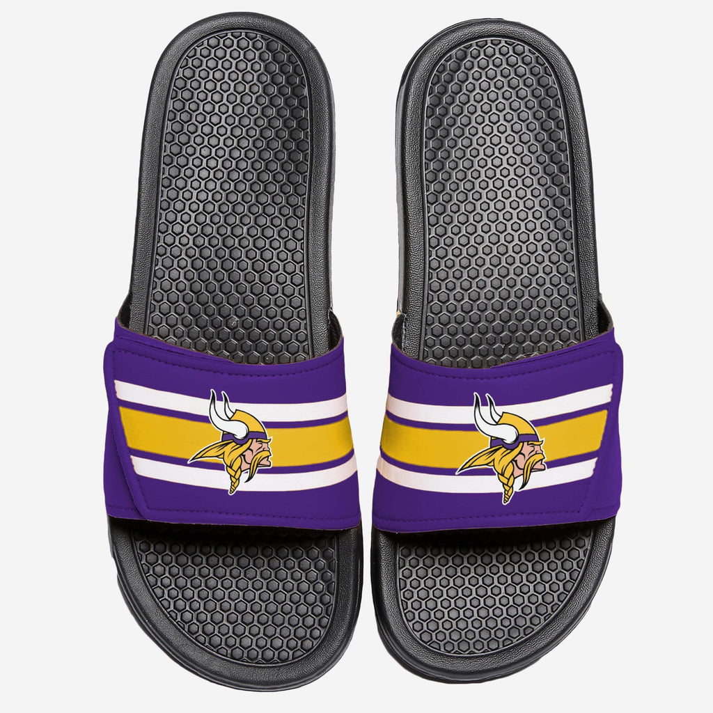 Minnesota Vikings Stripe Legacy Sport Slide FOCO S - FOCO.com