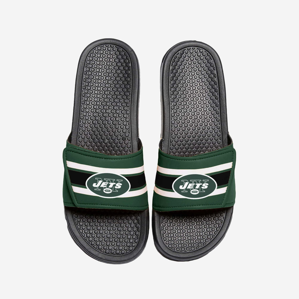 New York Jets Stripe Legacy Sport Slide FOCO S - FOCO.com
