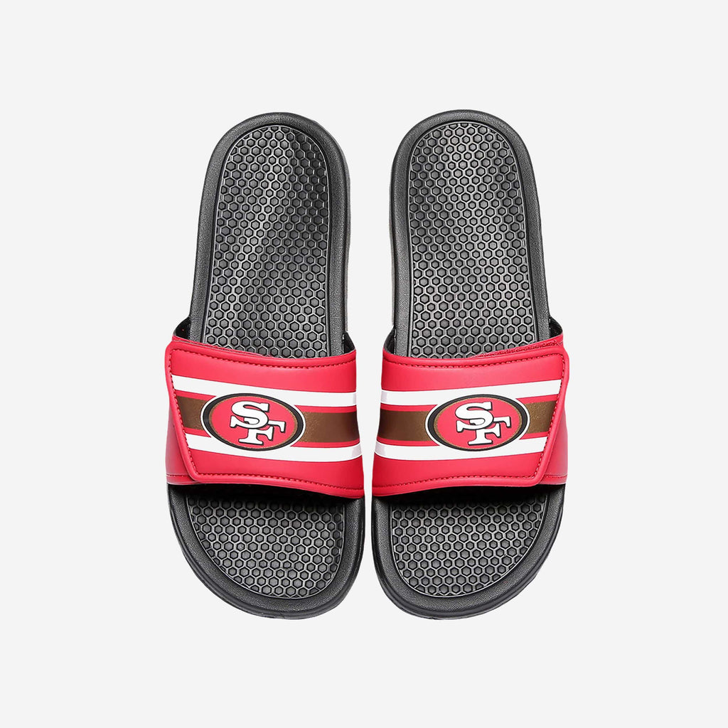 San Francisco 49ers Stripe Legacy Sport Slide FOCO S - FOCO.com