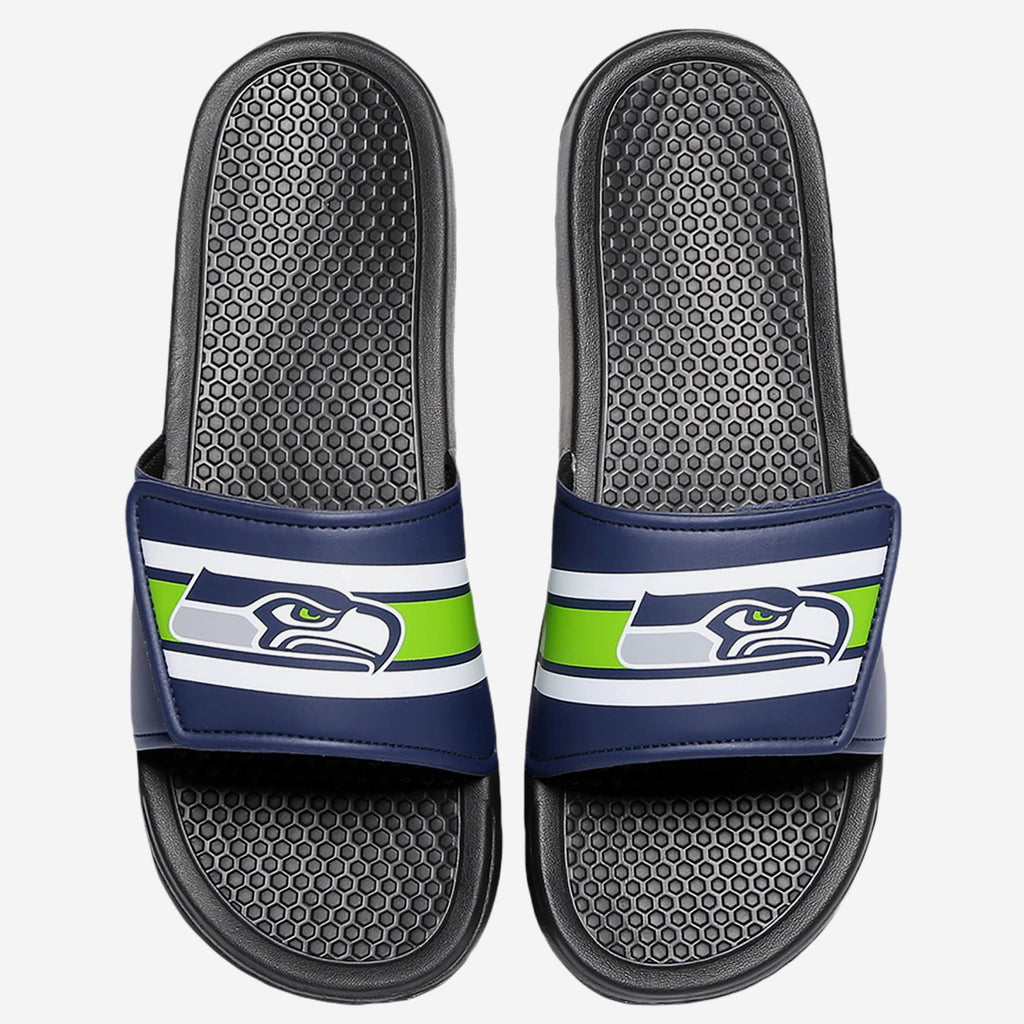 Seattle Seahawks Stripe Legacy Sport Slide FOCO S - FOCO.com