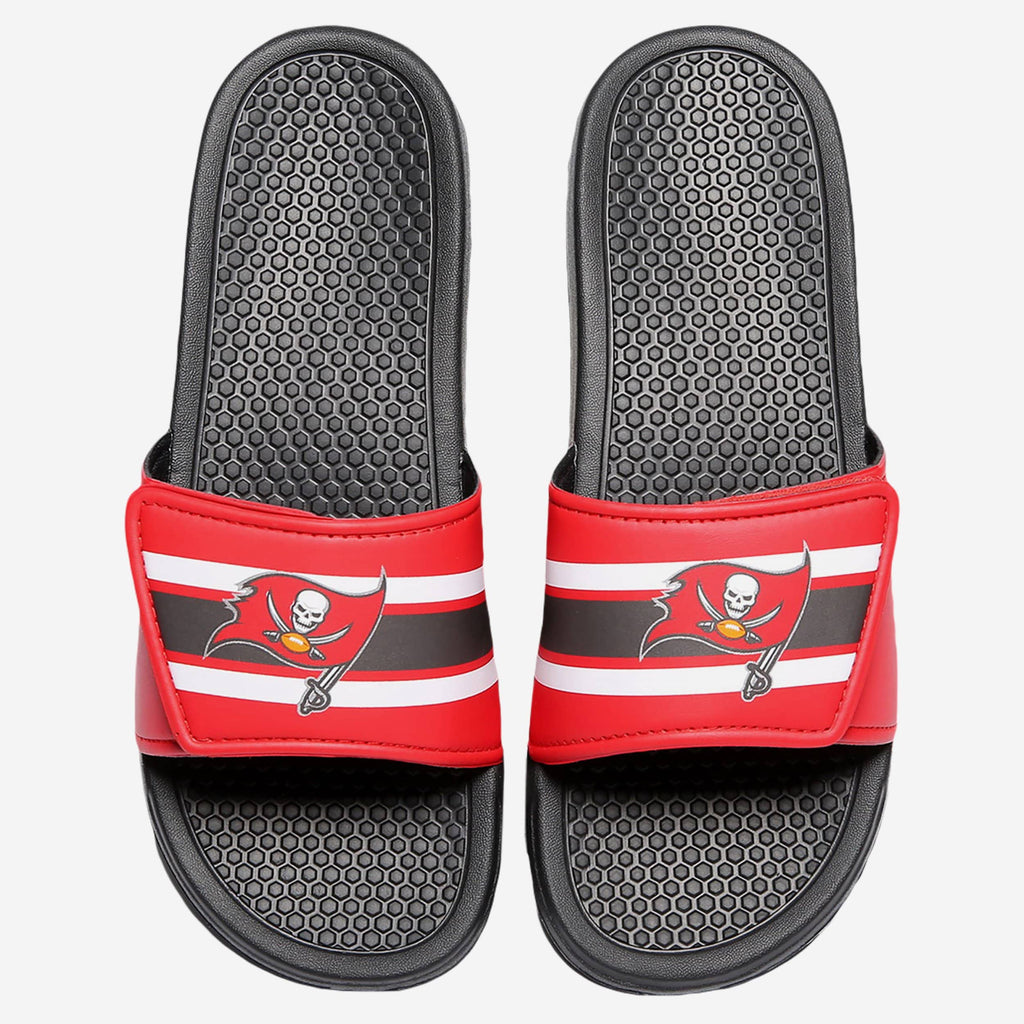 Tampa Bay Buccaneers Stripe Legacy Sport Slide FOCO S - FOCO.com