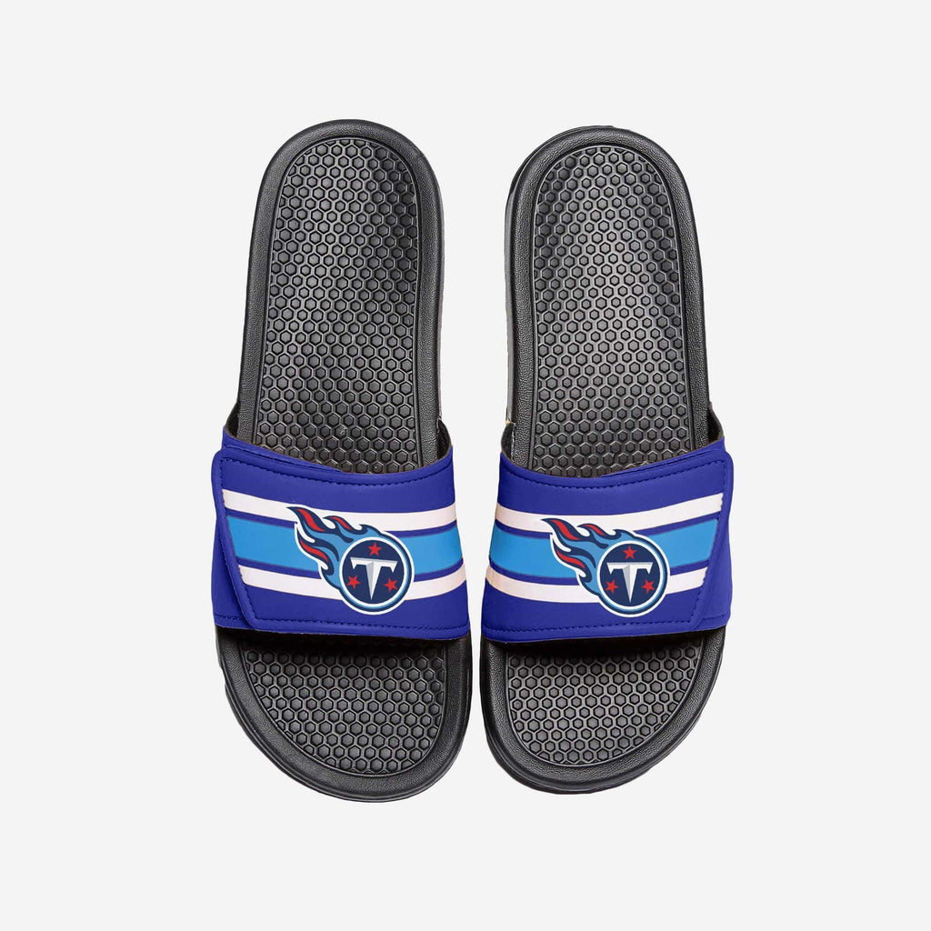 Tennessee Titans Stripe Legacy Sport Slide FOCO S - FOCO.com