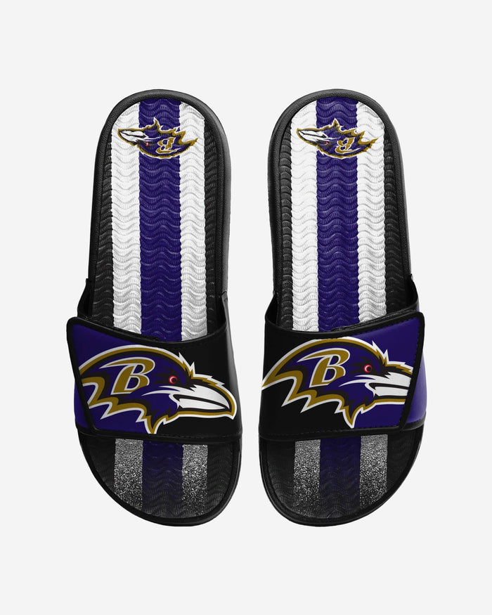 Baltimore Ravens Team Stripe Gel Slide FOCO S - FOCO.com