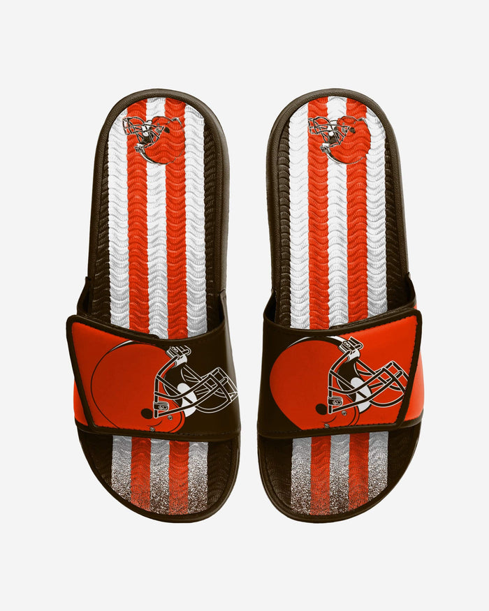 Cleveland Browns Team Stripe Gel Slide FOCO S - FOCO.com