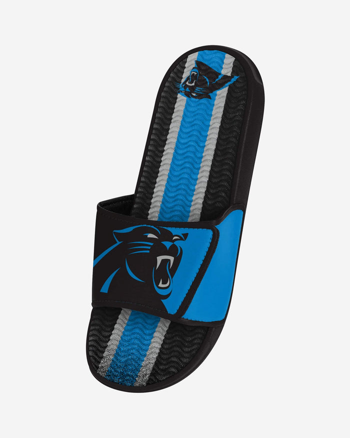 Carolina Panthers Team Stripe Gel Slide FOCO - FOCO.com
