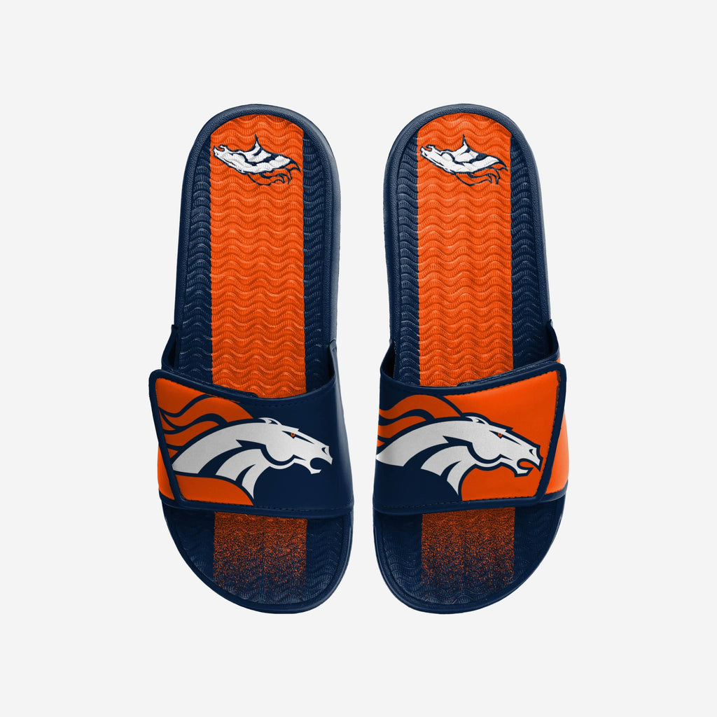 Denver Broncos Team Stripe Gel Slide FOCO S - FOCO.com