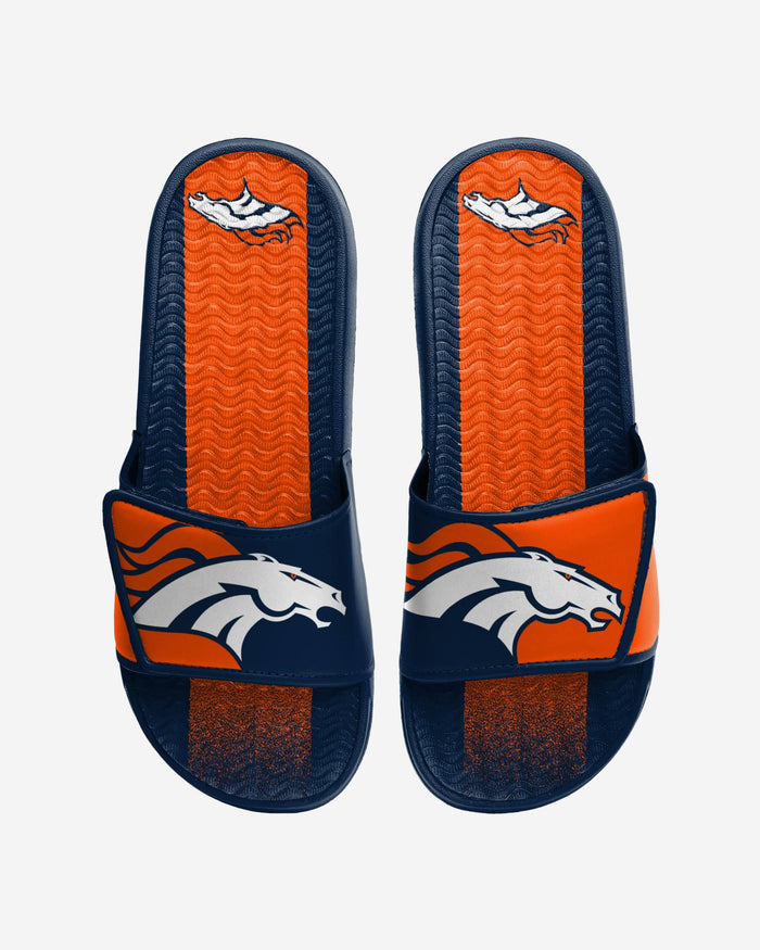 Denver Broncos Team Stripe Gel Slide FOCO S - FOCO.com