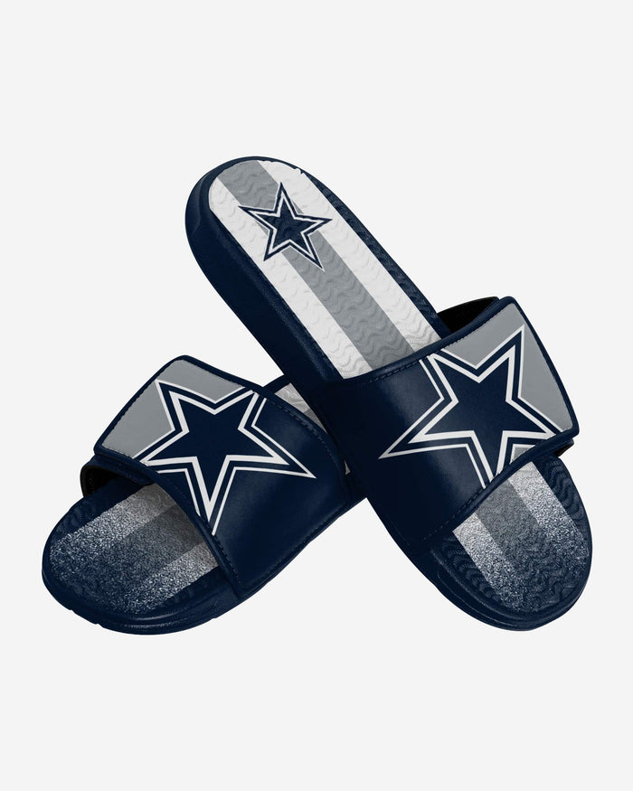 Dallas Cowboys Team Stripe Gel Slide FOCO - FOCO.com