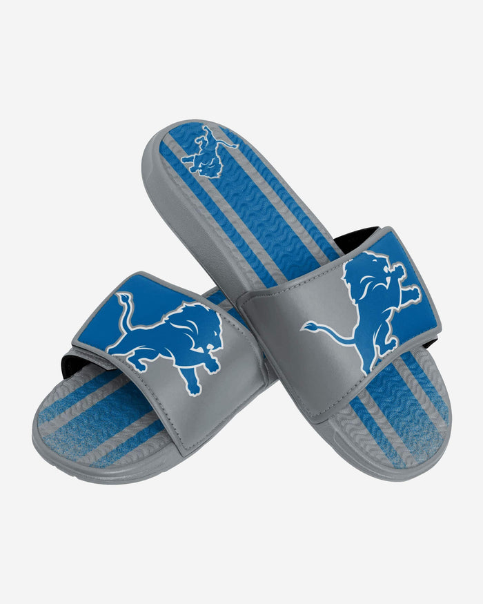 Detroit Lions Team Stripe Gel Slide FOCO - FOCO.com