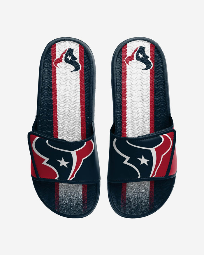 Houston Texans Team Stripe Gel Slide FOCO S - FOCO.com