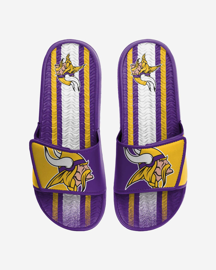 Minnesota Vikings Team Stripe Gel Slide FOCO S - FOCO.com