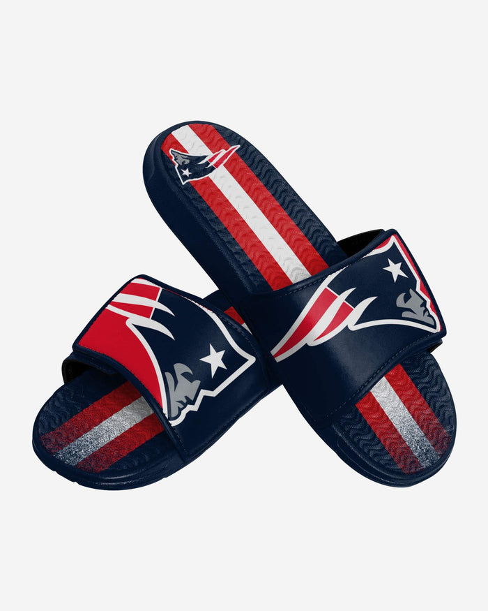 New England Patriots Team Stripe Gel Slide FOCO - FOCO.com