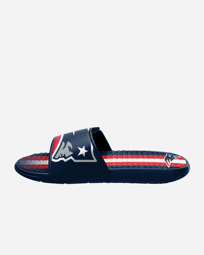 New England Patriots Team Stripe Gel Slide FOCO - FOCO.com