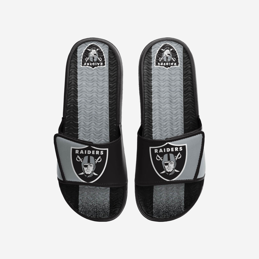 Las Vegas Raiders Team Stripe Gel Slide FOCO S - FOCO.com