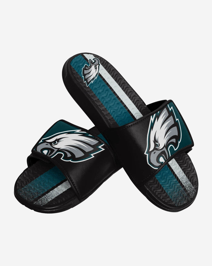 Philadelphia Eagles Team Stripe Gel Slide FOCO - FOCO.com