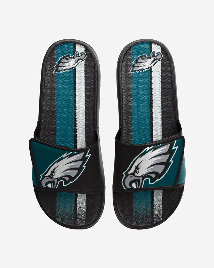 Philadelphia Eagles Team Stripe Gel Slide FOCO S - FOCO.com