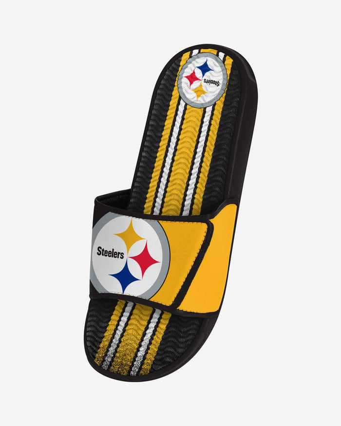 Pittsburgh Steelers Team Stripe Gel Slide FOCO - FOCO.com