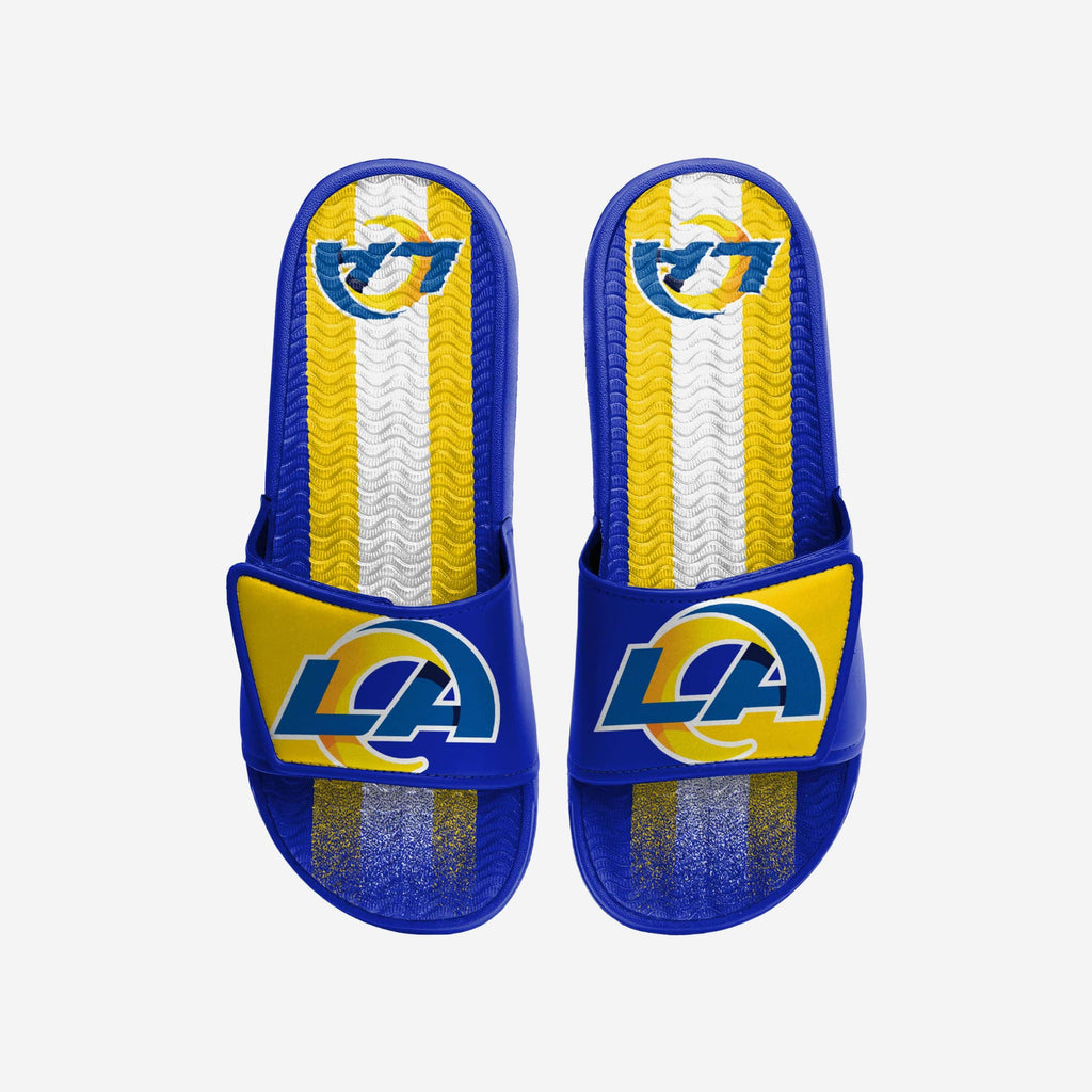 Los Angeles Rams Team Stripe Gel Slide FOCO S - FOCO.com